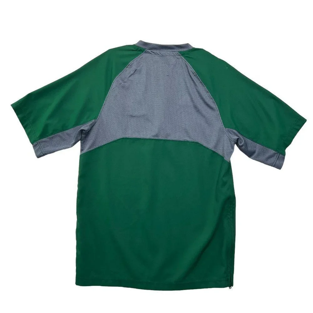 Adidas Shirt Top‎ Men's XS Green Tulane University Baseball 1/4 Zip Windbreaker